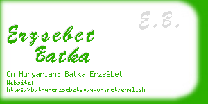 erzsebet batka business card